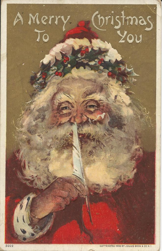Christmas Postcard to James Bell from his Aunt Dora 1911